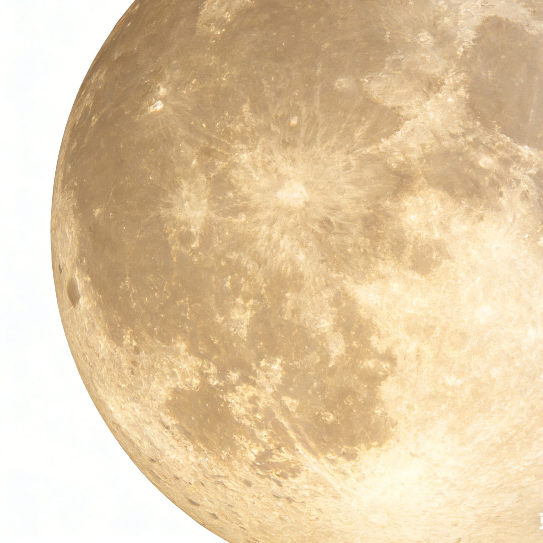 Moon Globe Pendant Light Crescent Creative White Ceiling Light