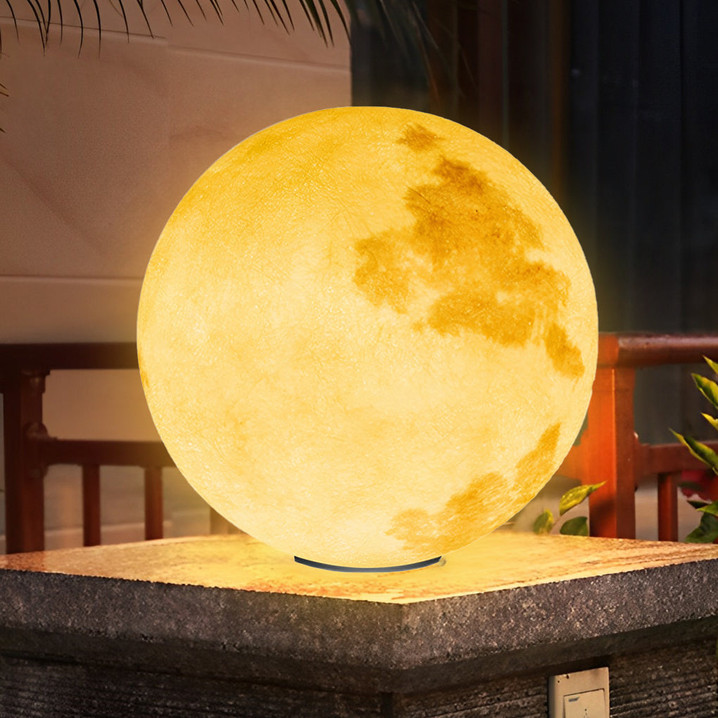 [Open-Box]Moon-Shaped Outdoor Pier-Mount Pillar Accent Post Light