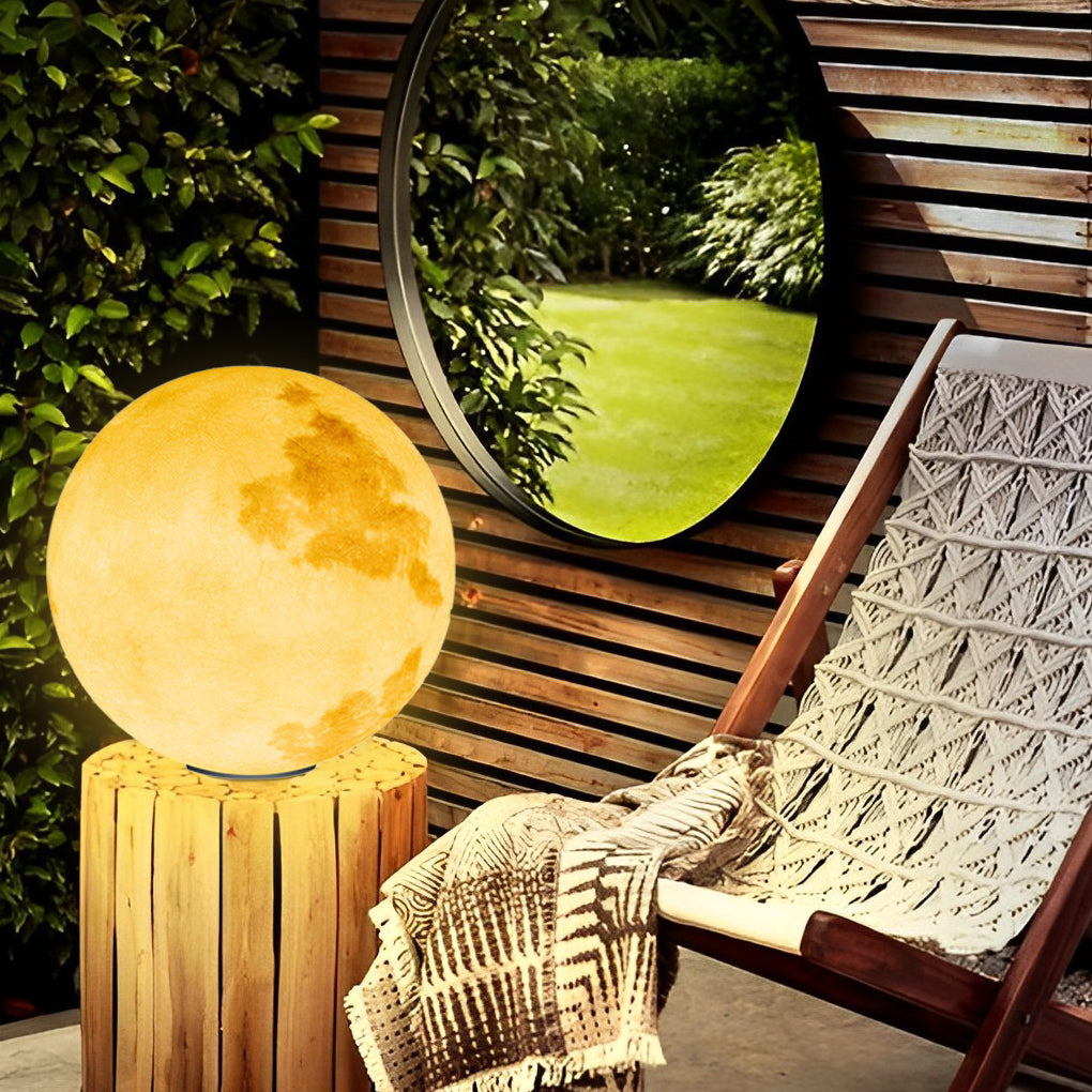 [Open-Box]Moon-Shaped Outdoor Pier-Mount Pillar Accent Post Light
