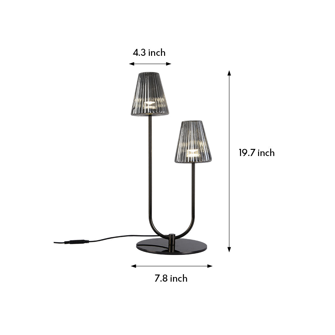 Minimalist Elegant Table Lamps American Modern Black LED Lamps