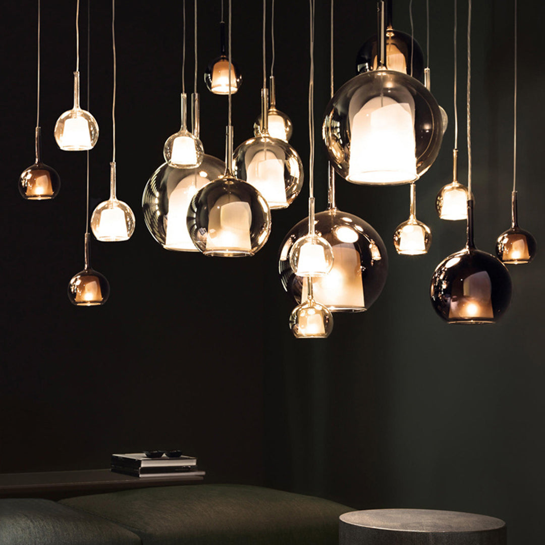 Glass Ball Pendant Light Nordic LED Glass Art Island Light