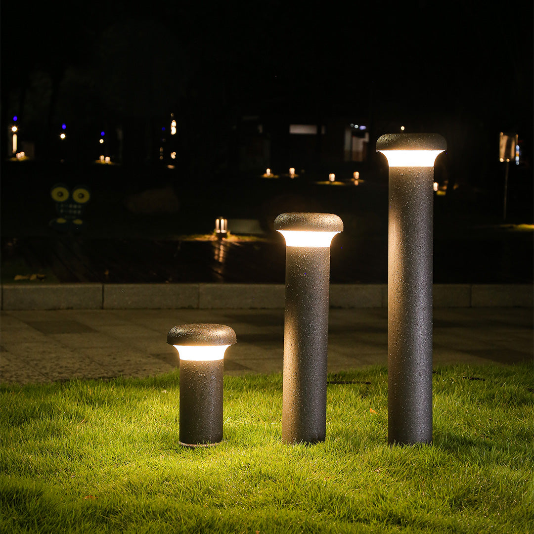 LED Garden Lights with Textured Finish | Garden Waterproof Bollard Light