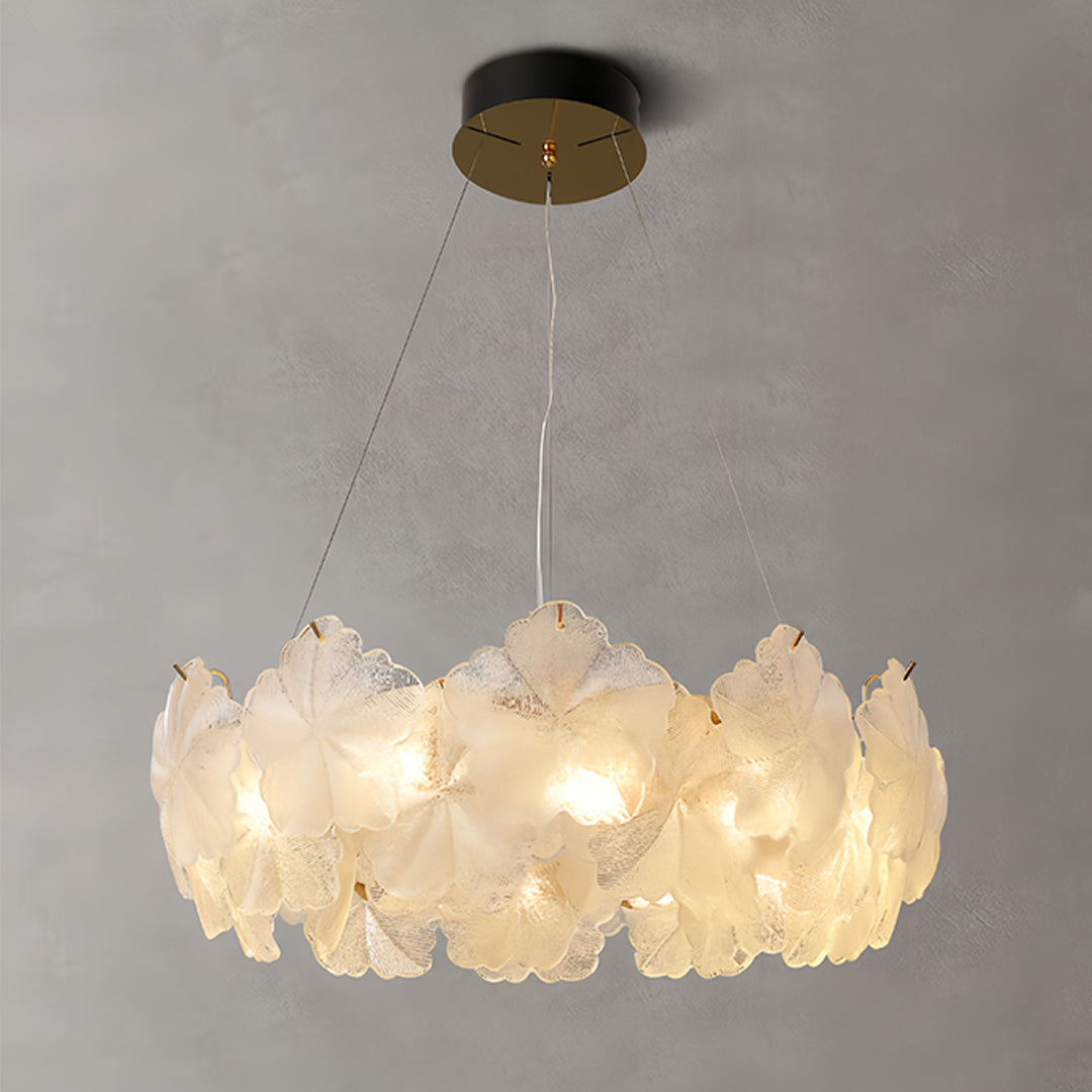 Glass Garland Chandelier Lights French Wreath Luxury Ceiling Light