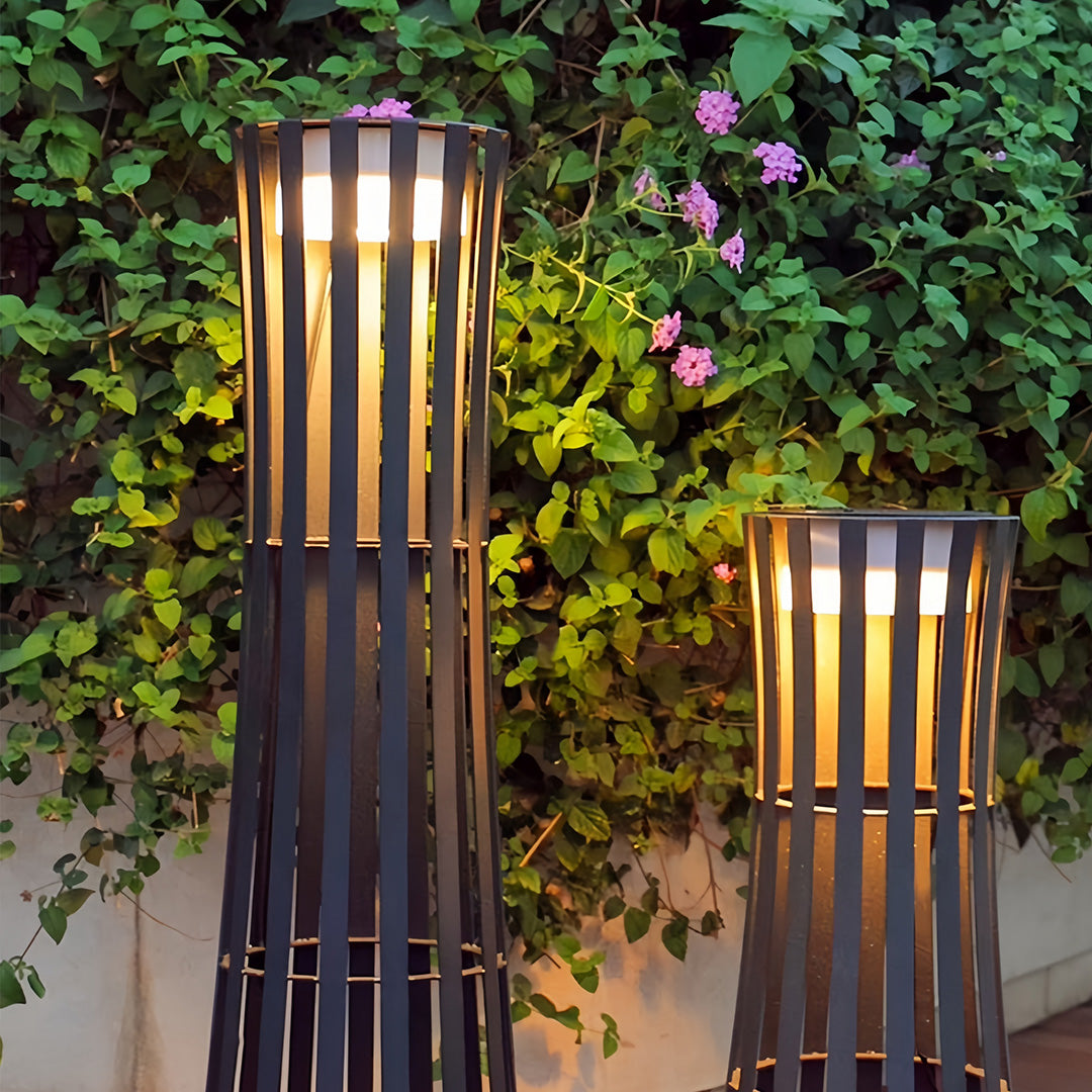Outdoor Black Lanterns Featuring a Unique Silhouette Chic Light