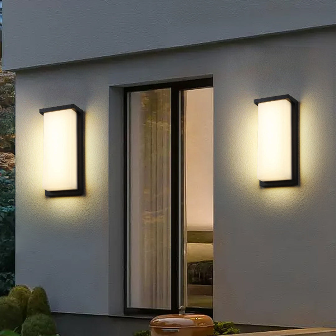 LED Rectangular Outdoor Sconce Waterproof Die-Cast Aluminum