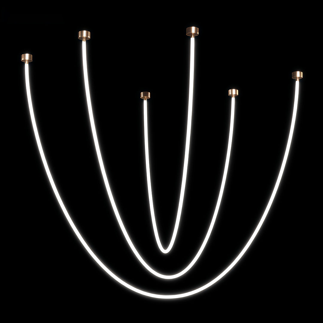 Neon Pendant Light Artistic Soft LED Linear Sceiling lights