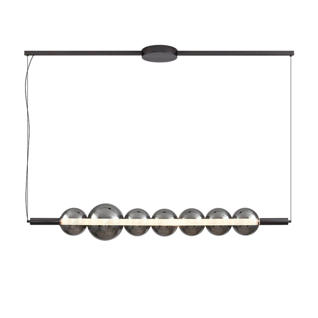 Minimalist LED Silver Pendant Light For Kitchen Island Modern