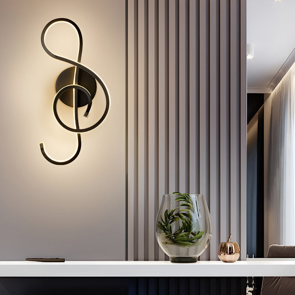 Musical Note Wall Light Modern LED Decoration Light