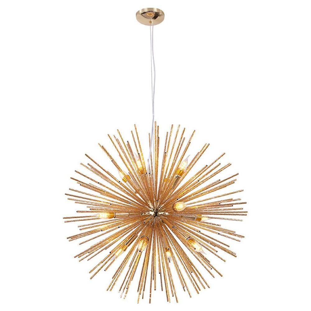 Geometric Starburst Chandeliers for Dining Room