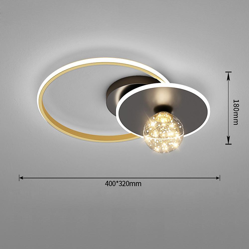 Circles Globe LED Modern Ceiling Lights Flush Mount Lighting for Bedroom