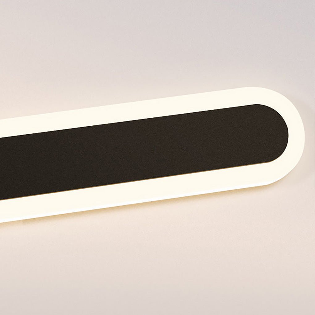 Nordic Minimalist Linear LED Lights Black Background Wall Sconces