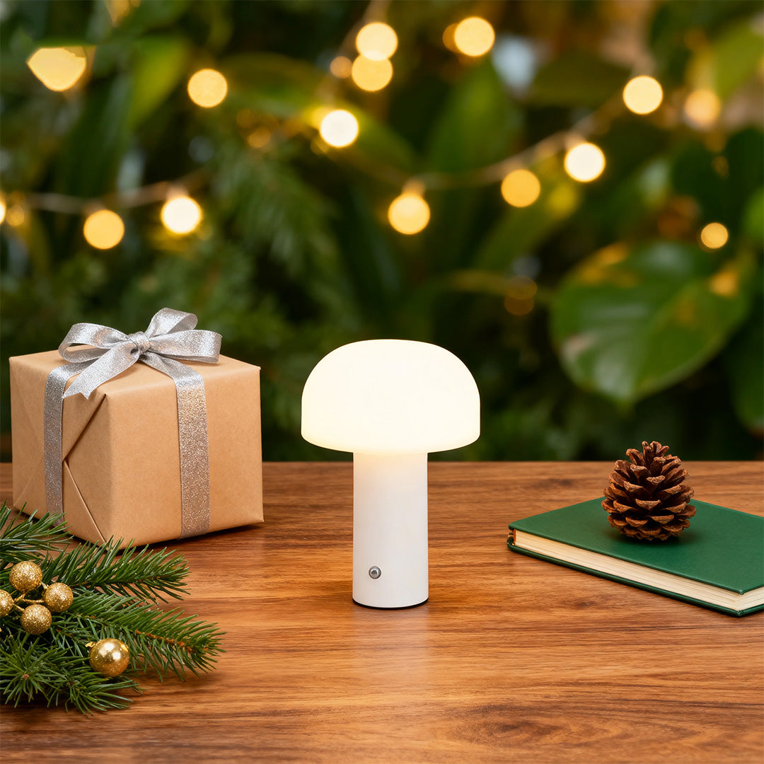 Novelty Table Lamps Iron Base and Rotomolded Mushroom Shade Lamp
