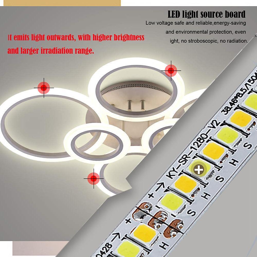 Circles Aluminum Acrylic Flush Mount Lighting LED Ceiling Lights