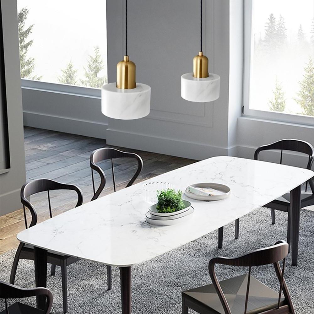 Small Pendant Light Fixtures Electroplated Metal Resin LED Modern Lighting
