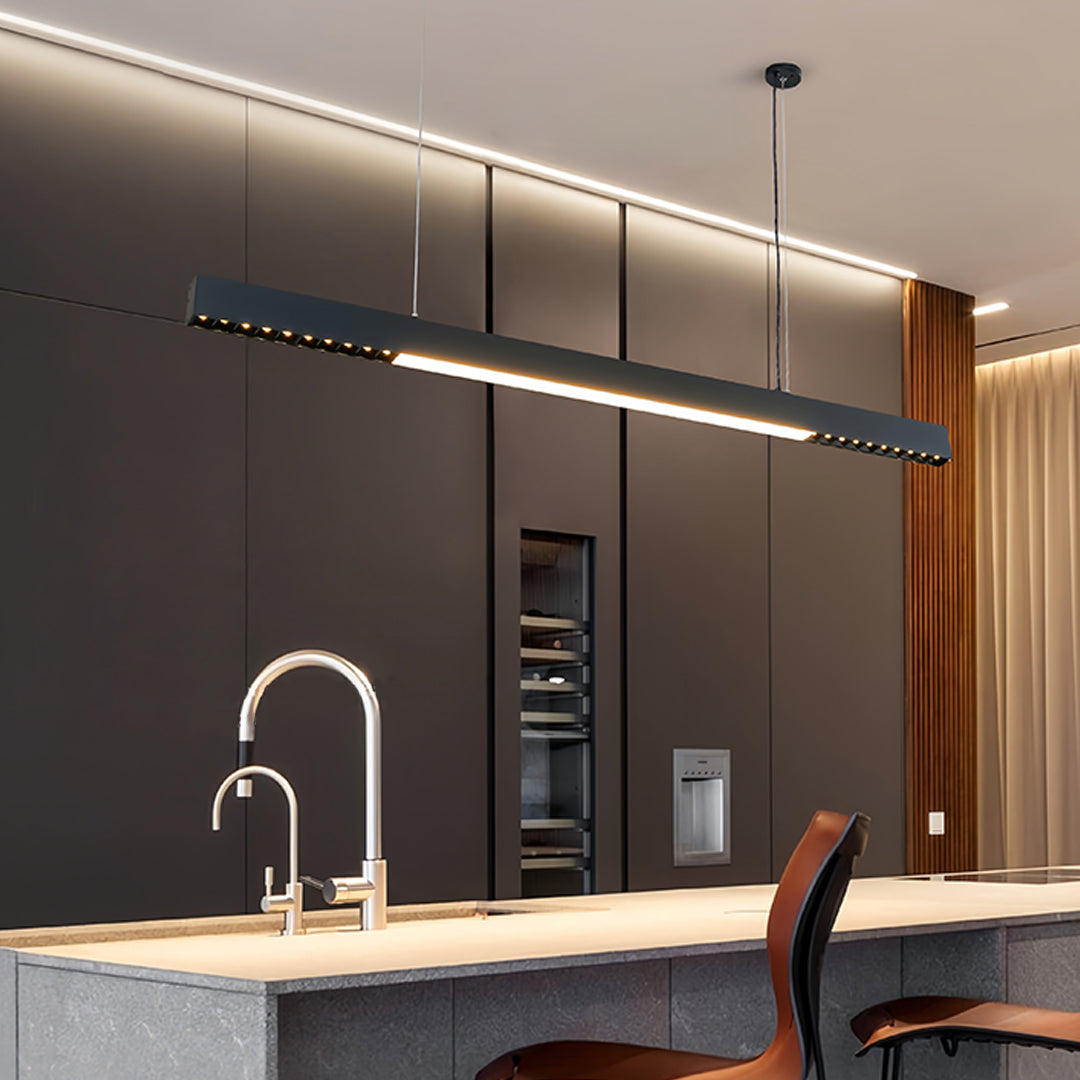 Linear Light Pendant Modern Minimalist Grille Long Pendant Light