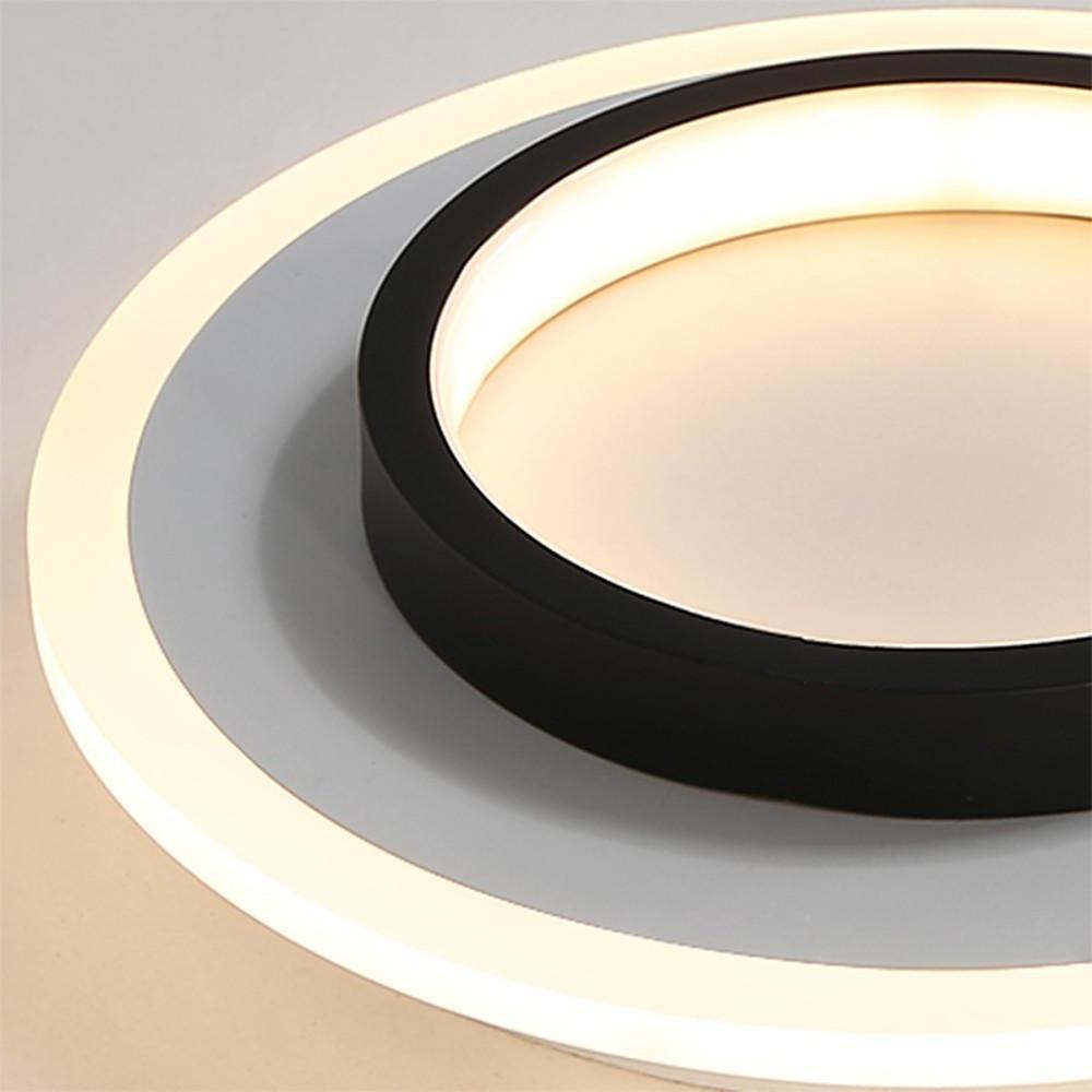 Modern Layered LED Light Ring Ceiling Fixture | Flush Mount 3 Circle Lamp