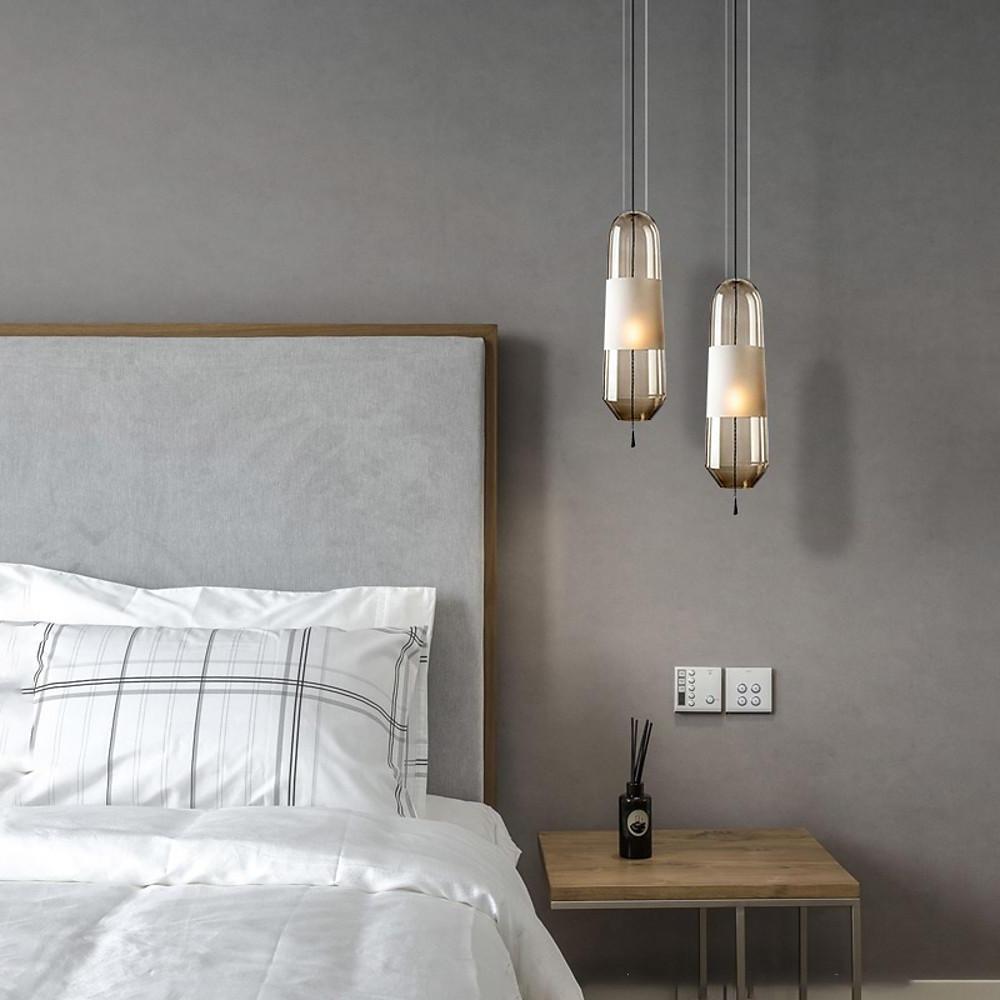 Long Oval Glass LED Nordic Pendant Lighting Hanging Lamp Ceiling Lights