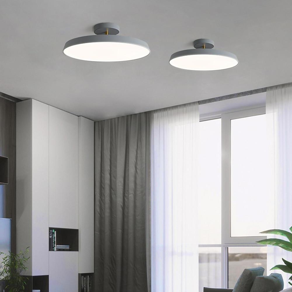 Adjustable Circular LED Nordic Ceiling Lights Semi-Flush Mount Lighting