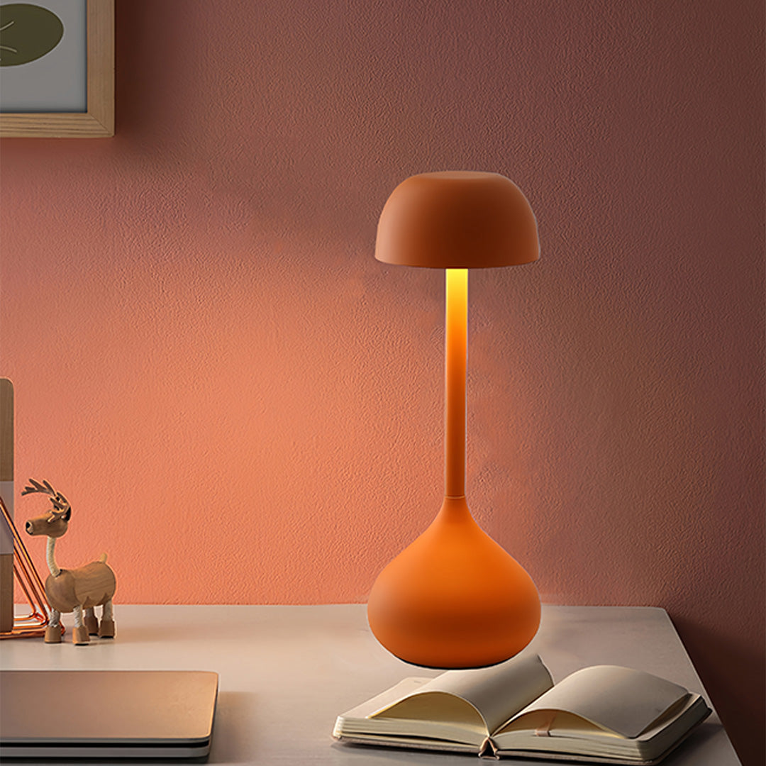 Rustic Metal Table Lamps Minimalist Gourd Shaped Rechargeable Lamp