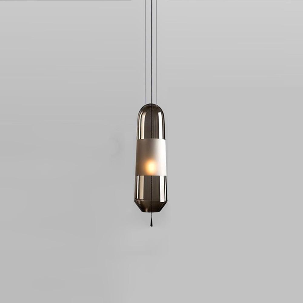 Long Oval Glass LED Nordic Pendant Lighting Hanging Lamp Ceiling Lights
