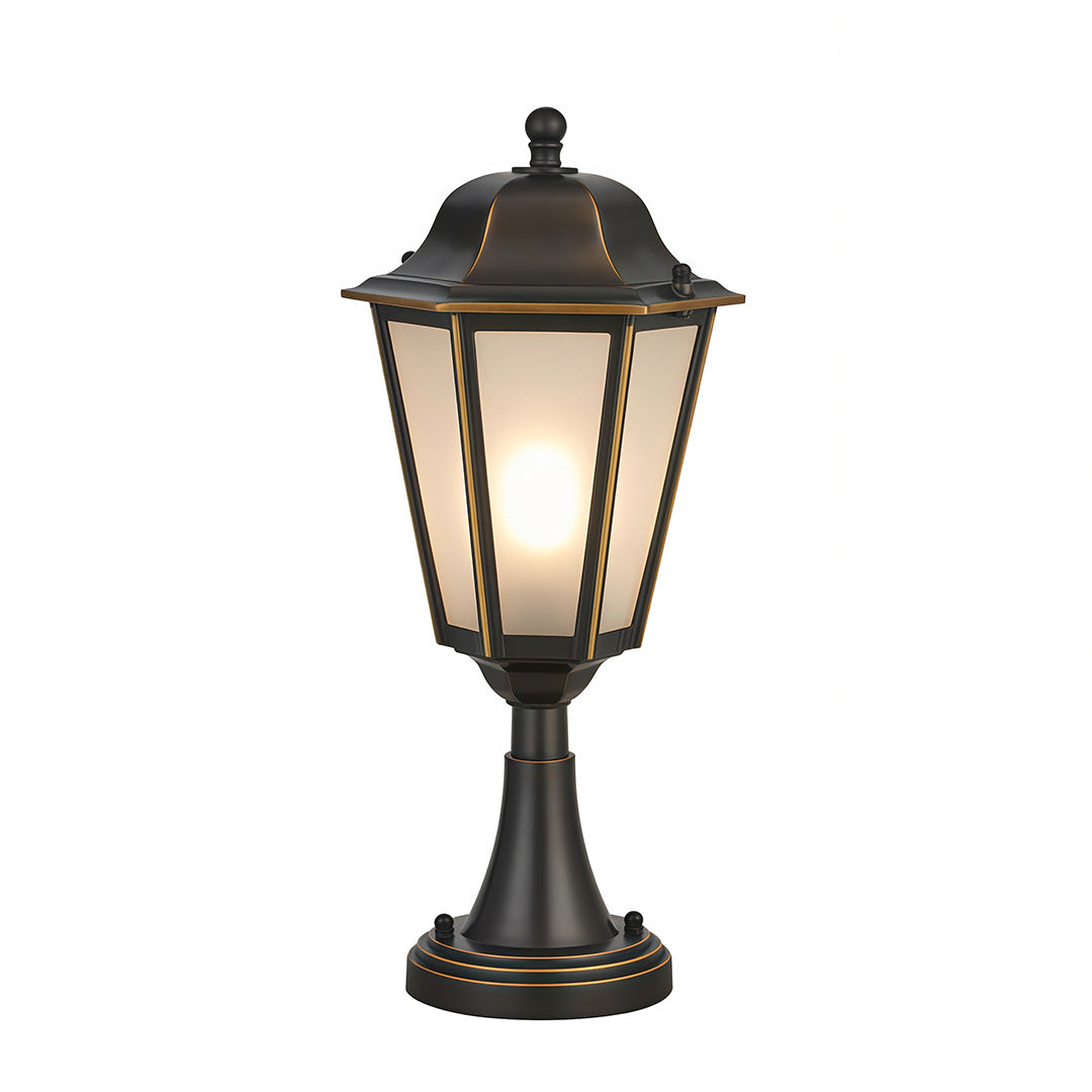 Light for Pillar Outdoor Hexagonal Modern Creative Retro Lamp