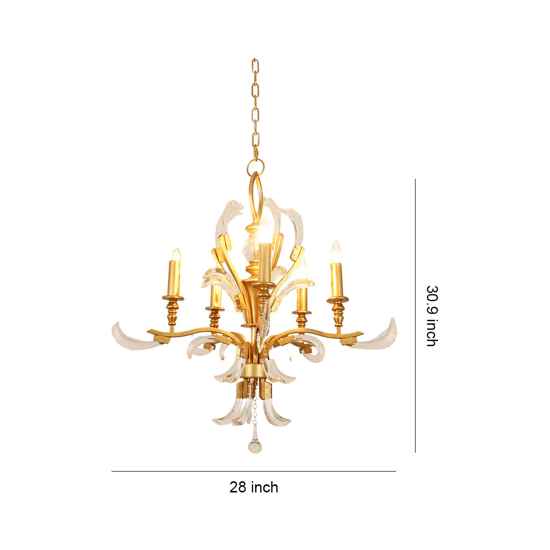 Gold and Crystal chandeliers Luxury Classic Exquisite Ceiling Light