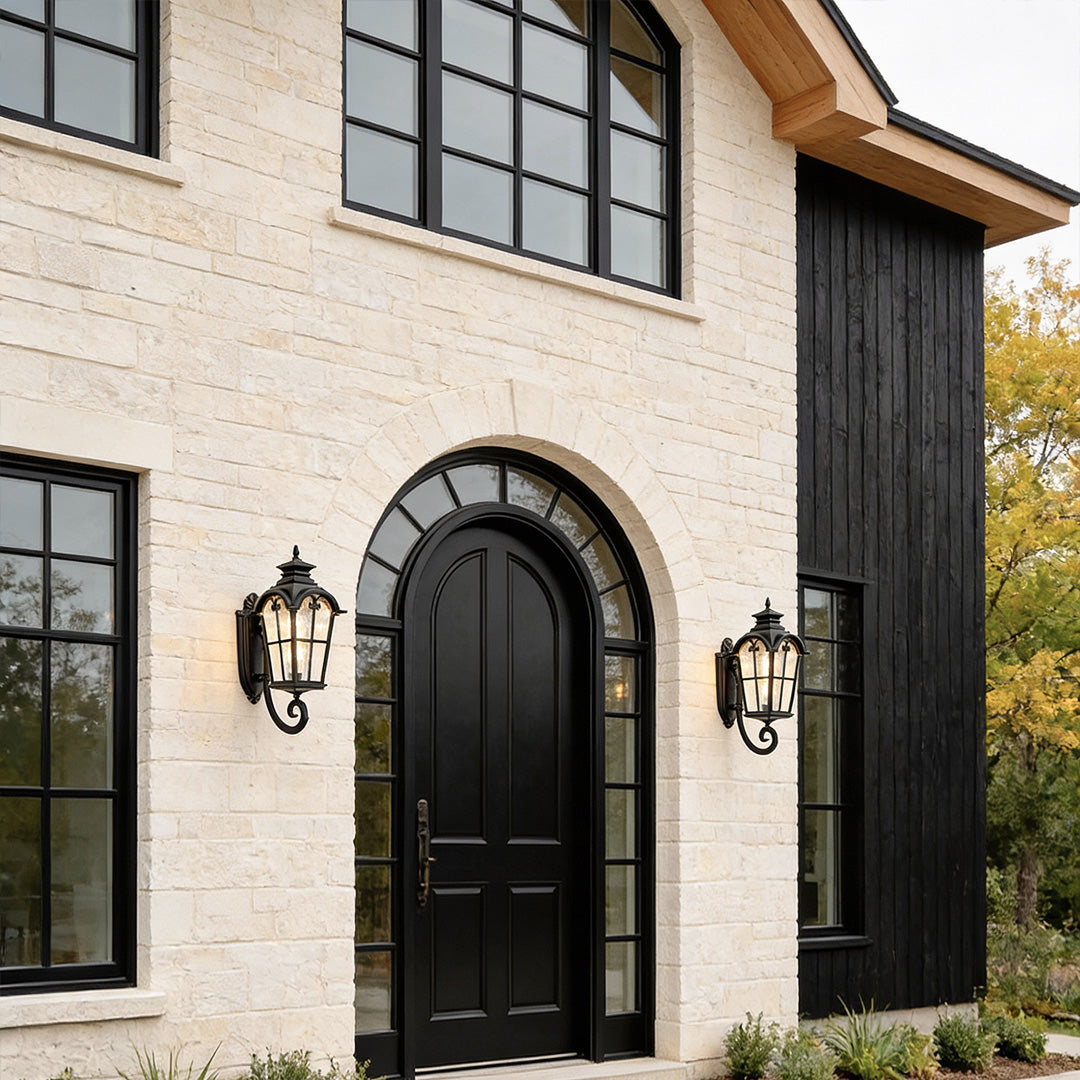 Outdoor Black Sconce European-Style Waterproof Lamp