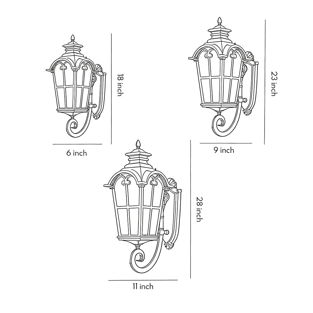 Outdoor Black Sconce European-Style Waterproof Lamp
