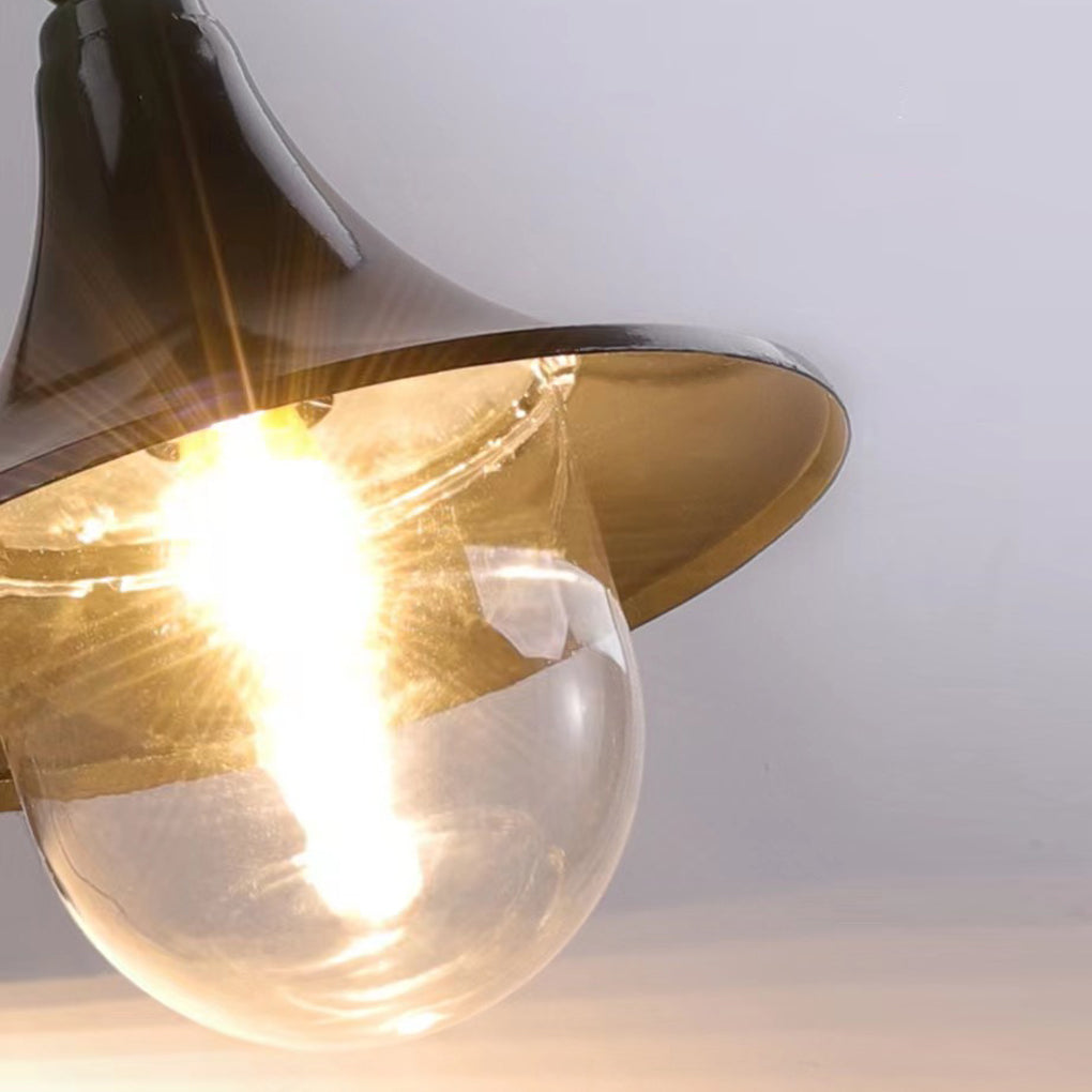 Outdoor Black Wall Lights Retro Creative Trumpet-Shaped Light