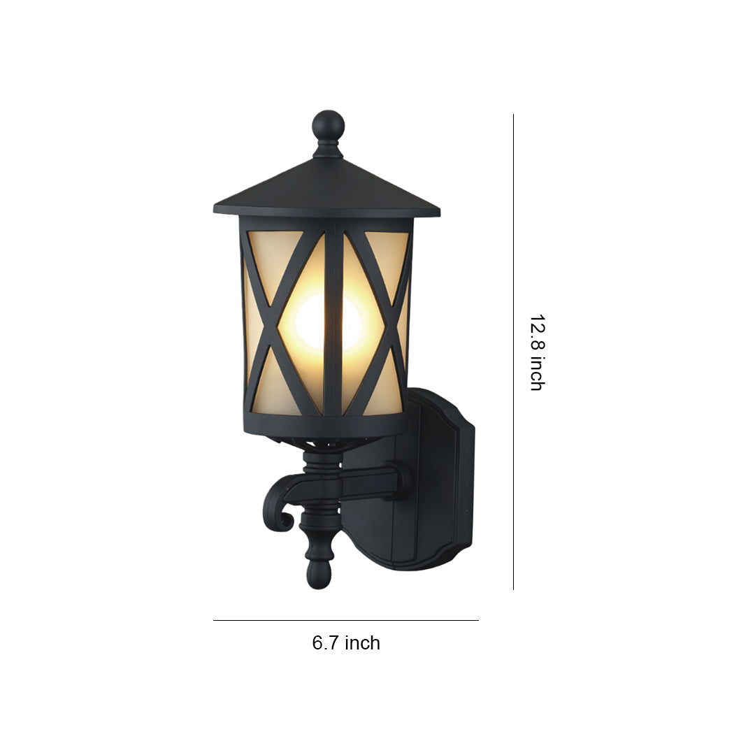 Outdoor Black Wall Light European Style Outdoor Waterproof Aluminum