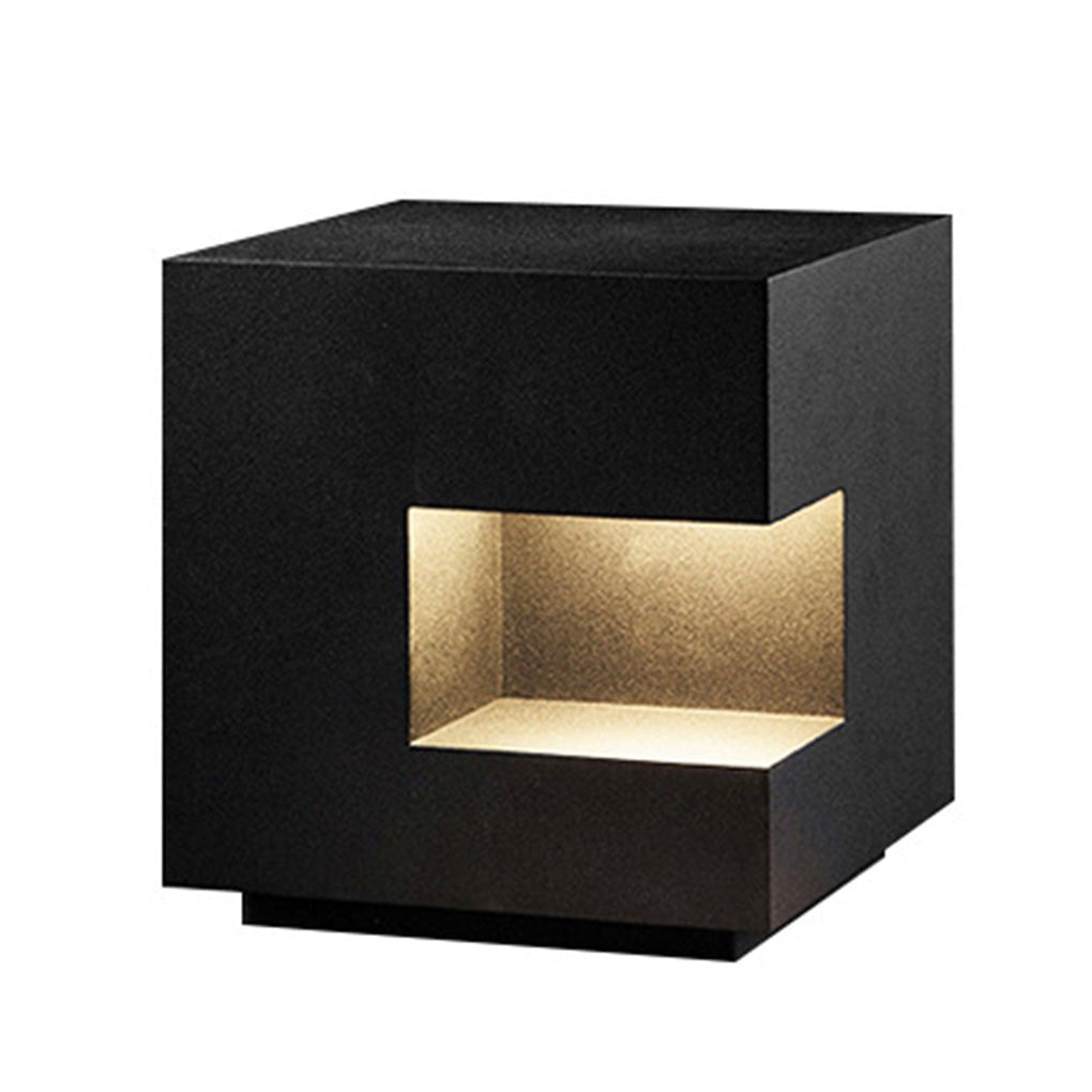 Floor Light Box Streamlined Square Black LED Outdoor Lawn Light