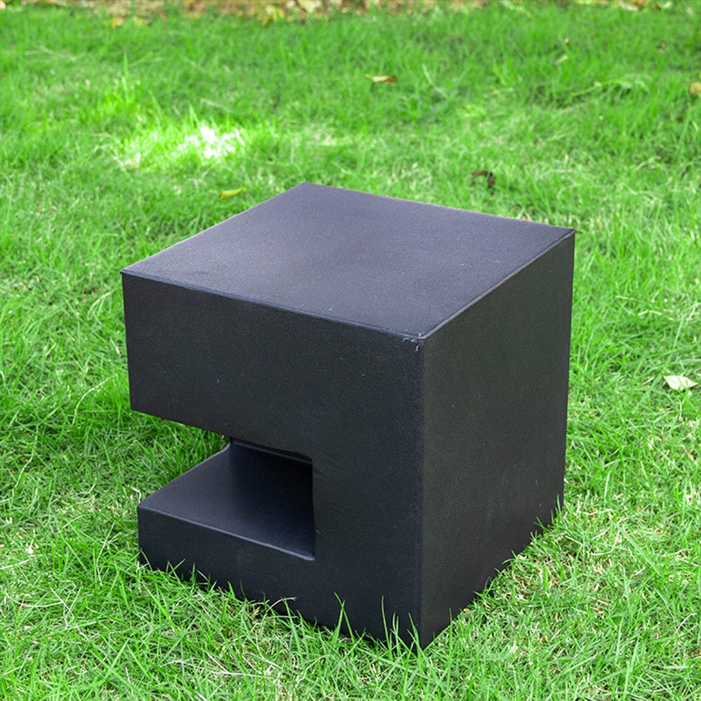 Floor Light Box Streamlined Square Black LED Outdoor Lawn Light