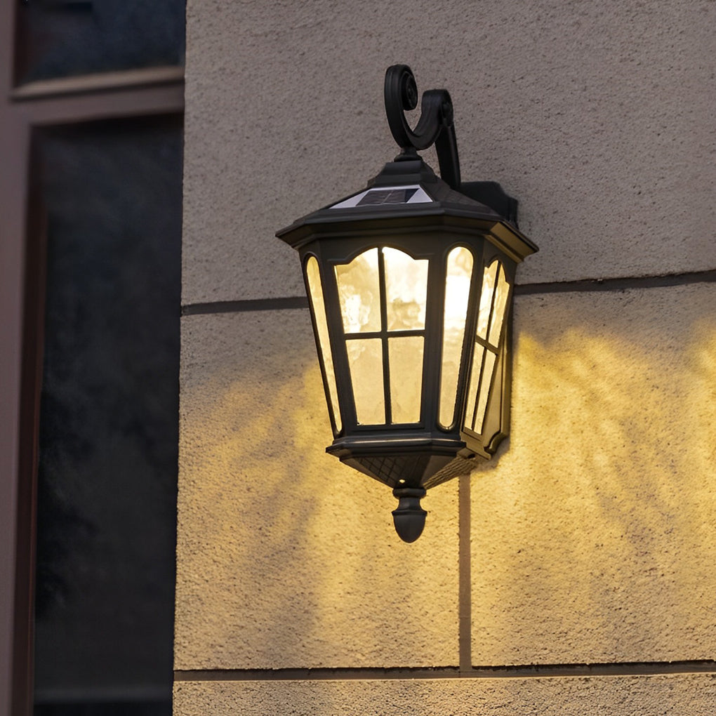 Outdoor Front Porch Lights Vintage LED Aluminum Solar Light