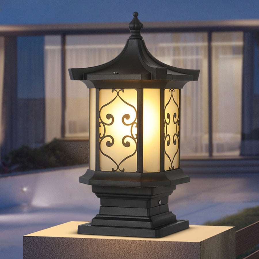 Outdoor Gate Pillar Lights European-Style Waterproof Pier Mount Lamp
