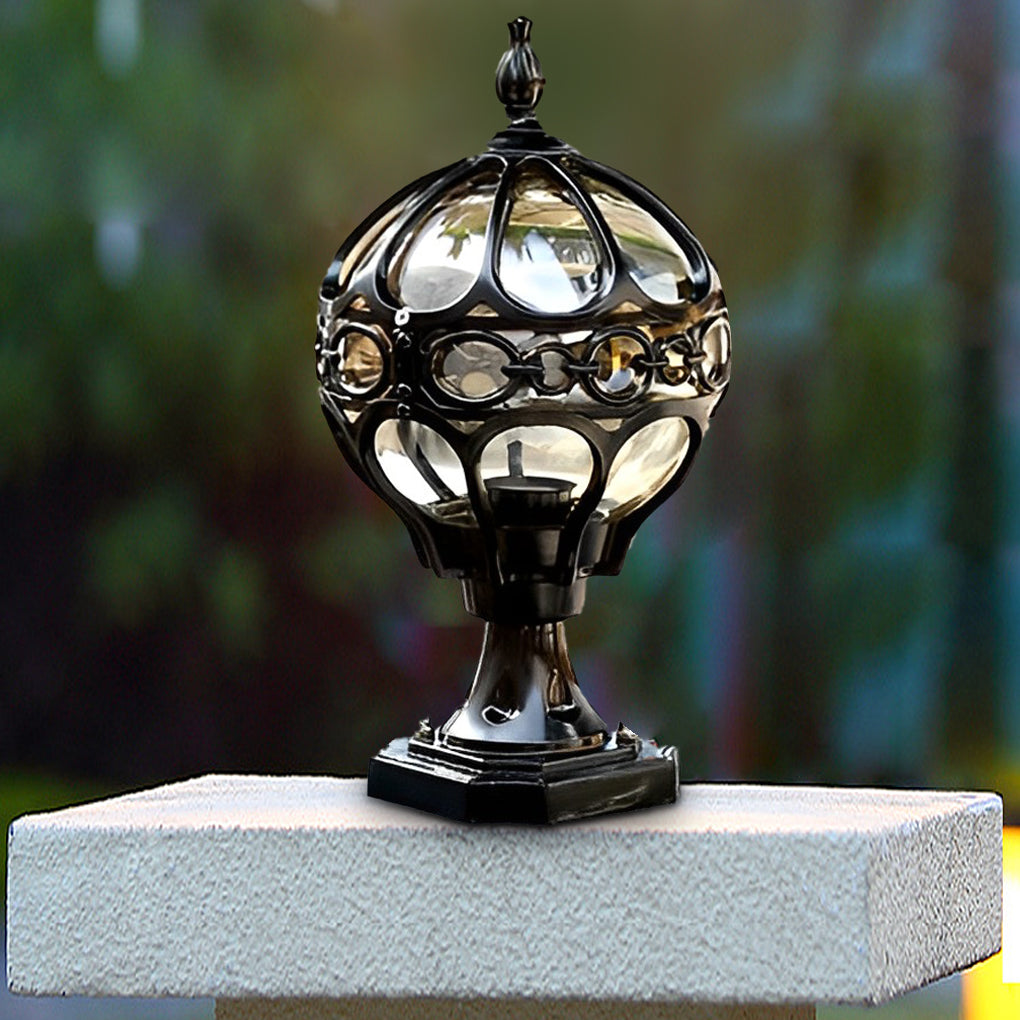Outdoor Globe Pillar Lights European Die-Cast Aluminum Light