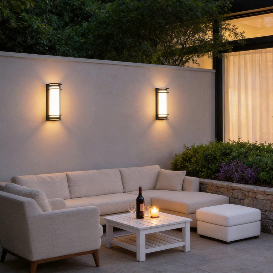 Outdoor LED Light Fixtures Wall Mount Dual-Layer Shade Light