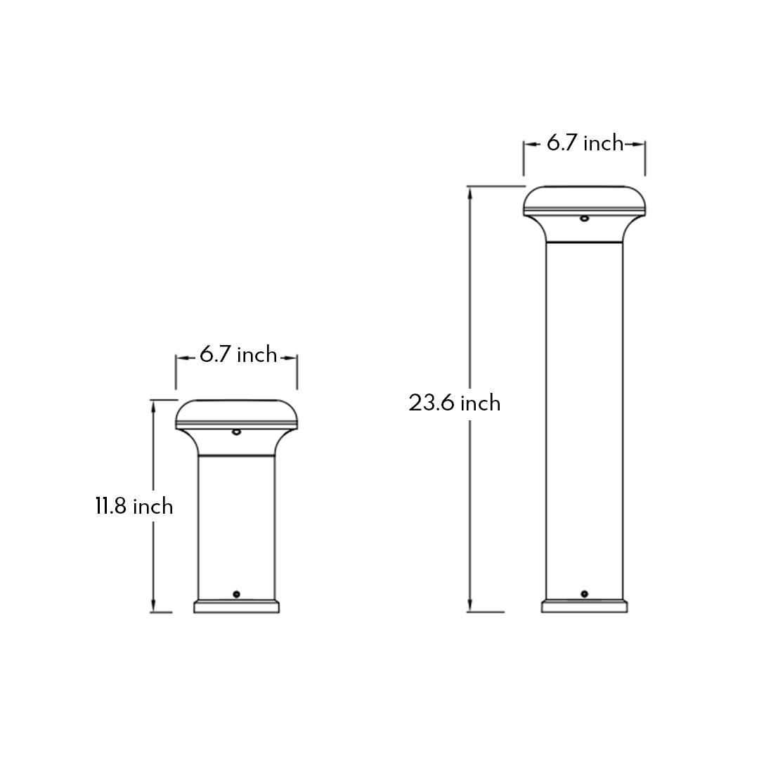 LED Garden Lights with Textured Finish | Garden Waterproof Bollard Light
