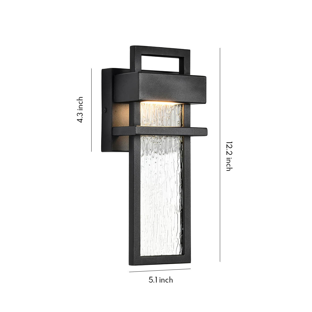Outdoor Lighting Wall Mount Black LED Waterproof Light