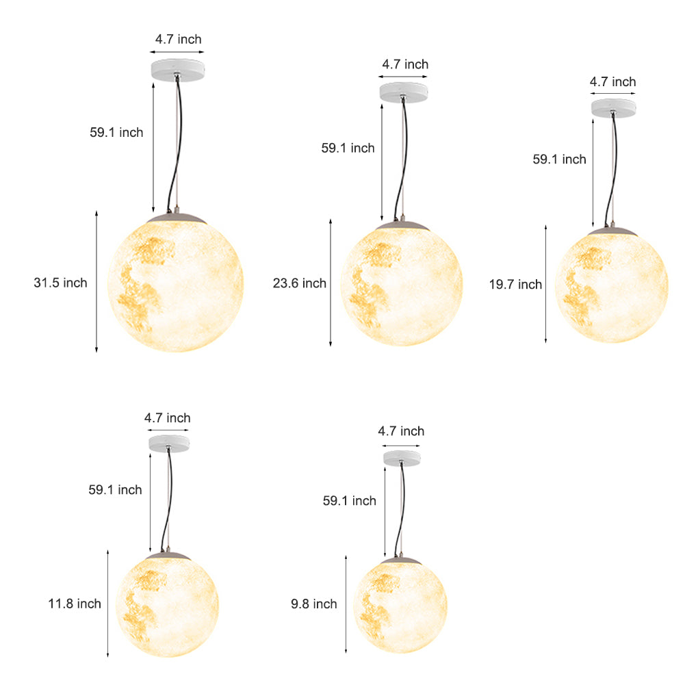 Outdoor Moon Lamp Spherical Resin Landscape Decorative Light