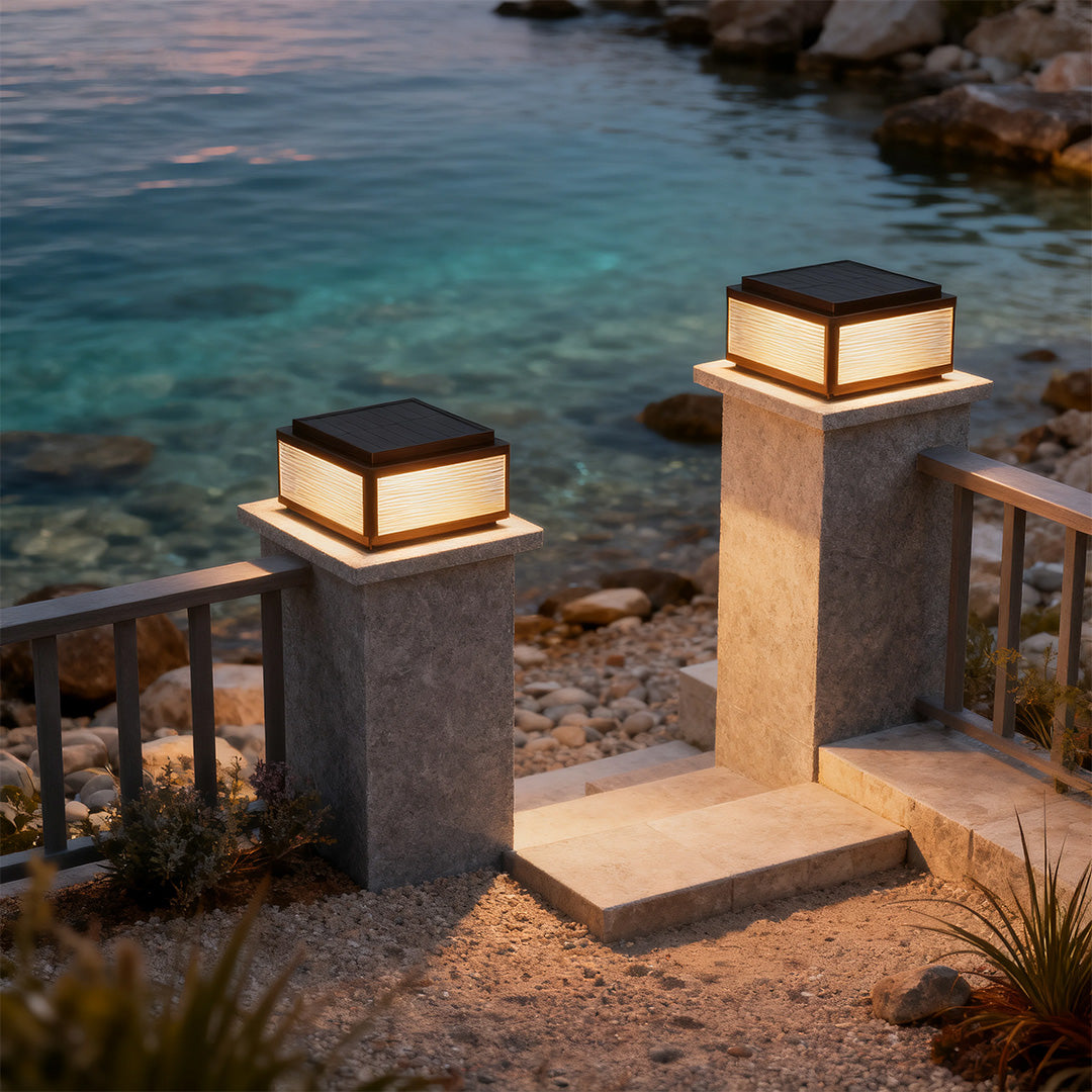 Outdoor Patio Pillar Lights Waterproof Gate Column Light
