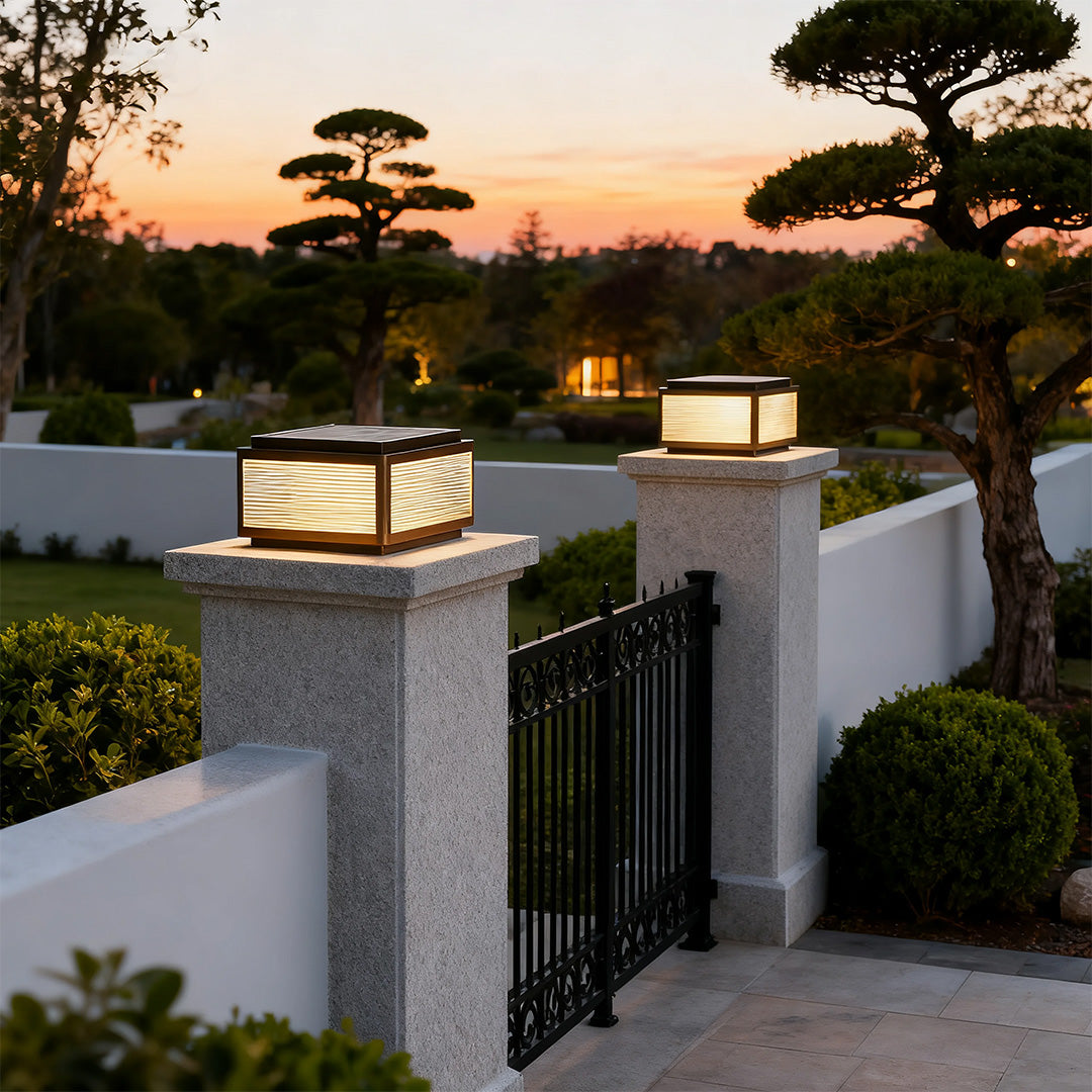 Outdoor Patio Pillar Lights Waterproof Gate Column Light