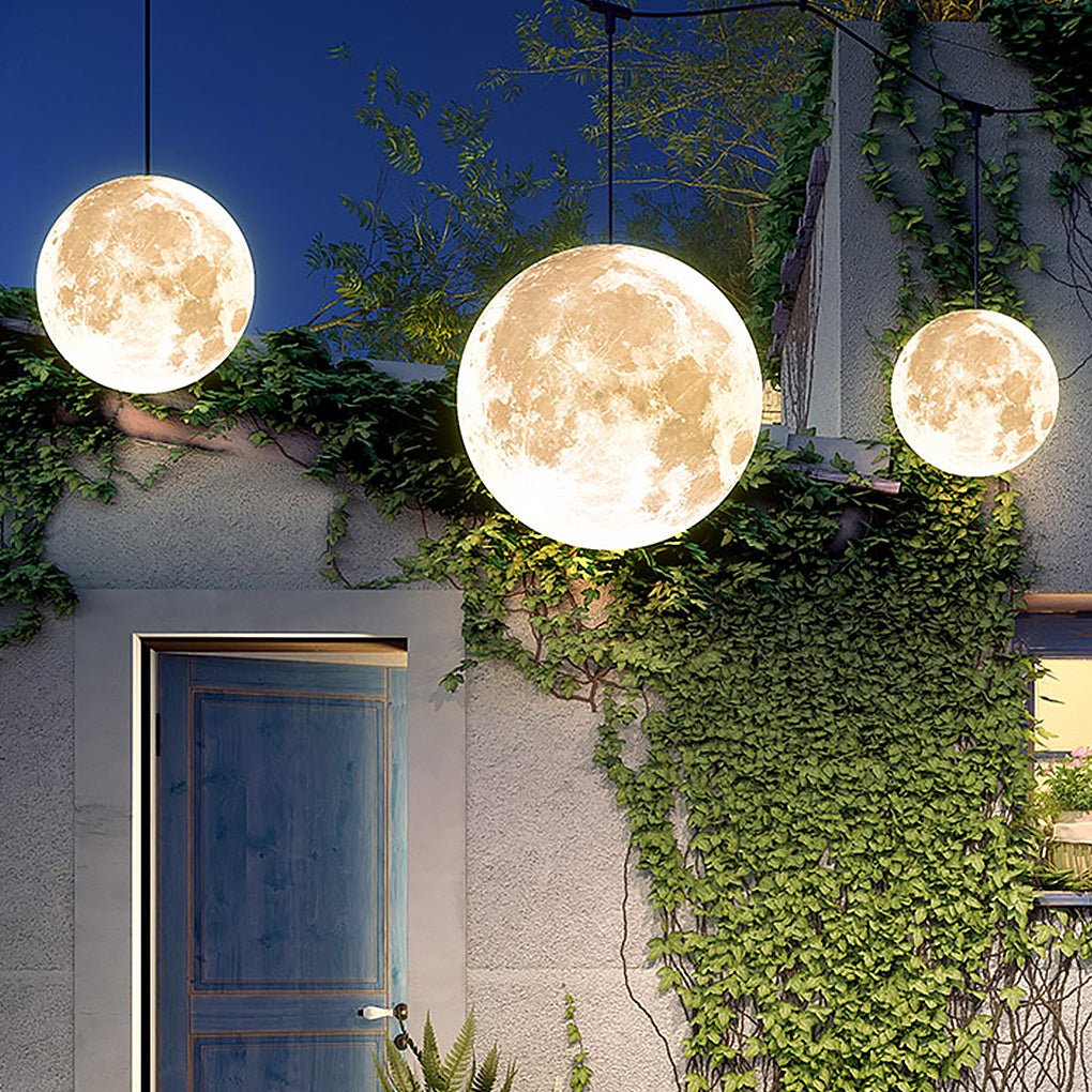 Outdoor Moon Lamp Spherical Resin Landscape Decorative Light