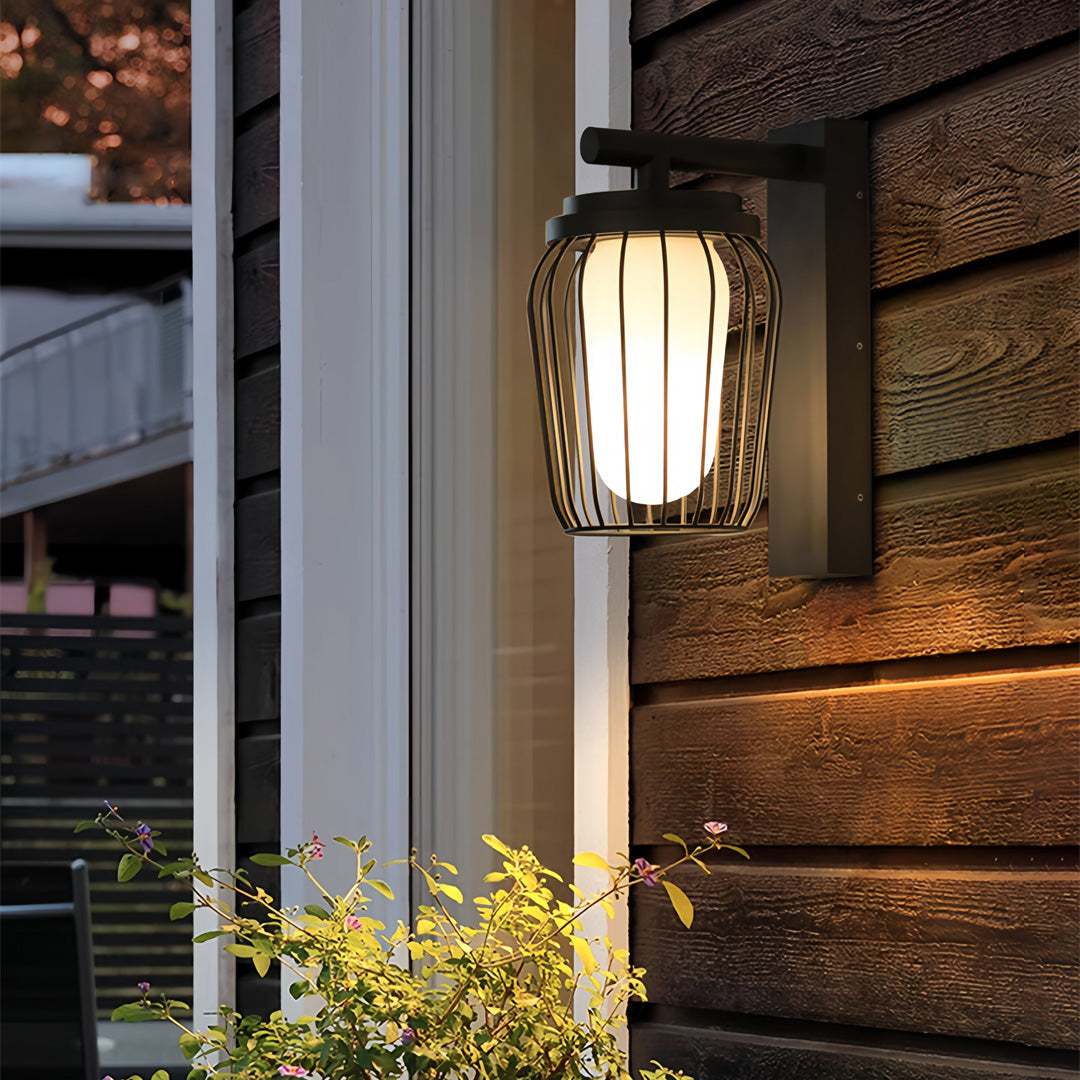 Outdoor Wall Lantern Sconce Birdcage Decorative Light
