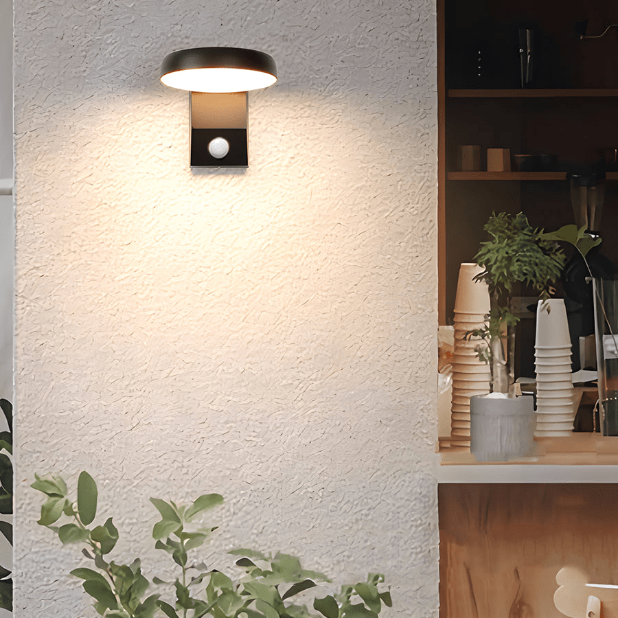 Outdoor Wall Lights with Motion Sensor Rotating Light