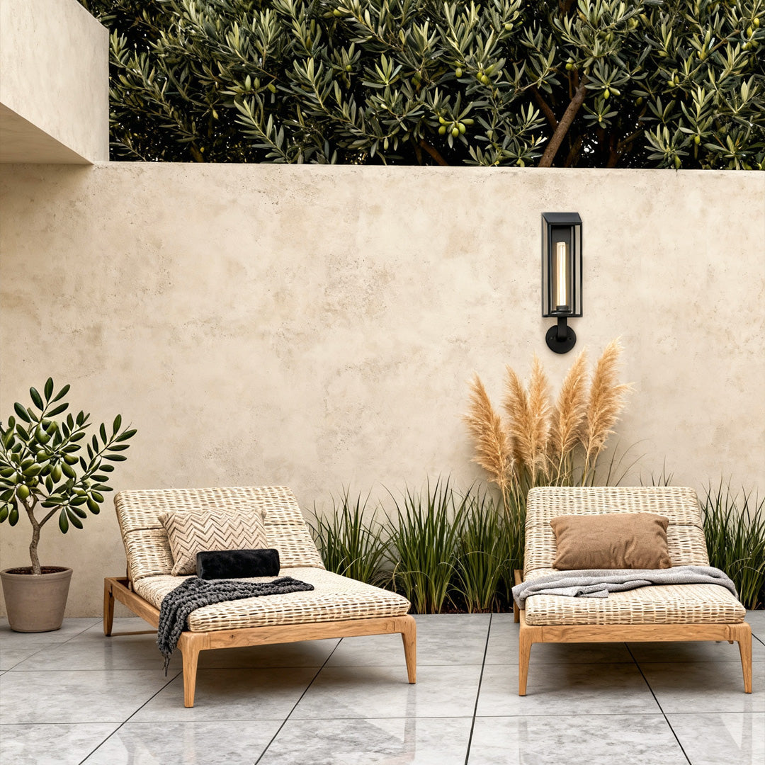 Outdoor Wall Mount Light Fixture Waterproof Metal Frame Light