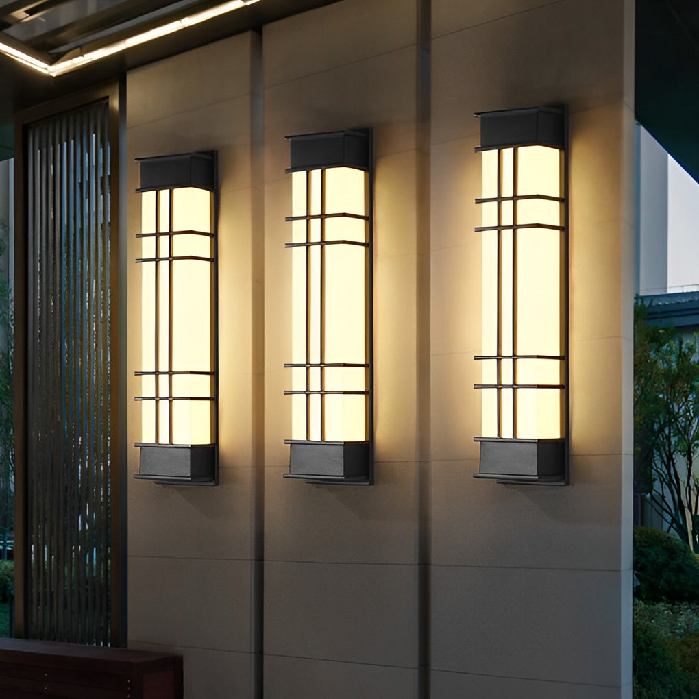 Outdoor Wall Sconce Black Retro Waterproof LED Light