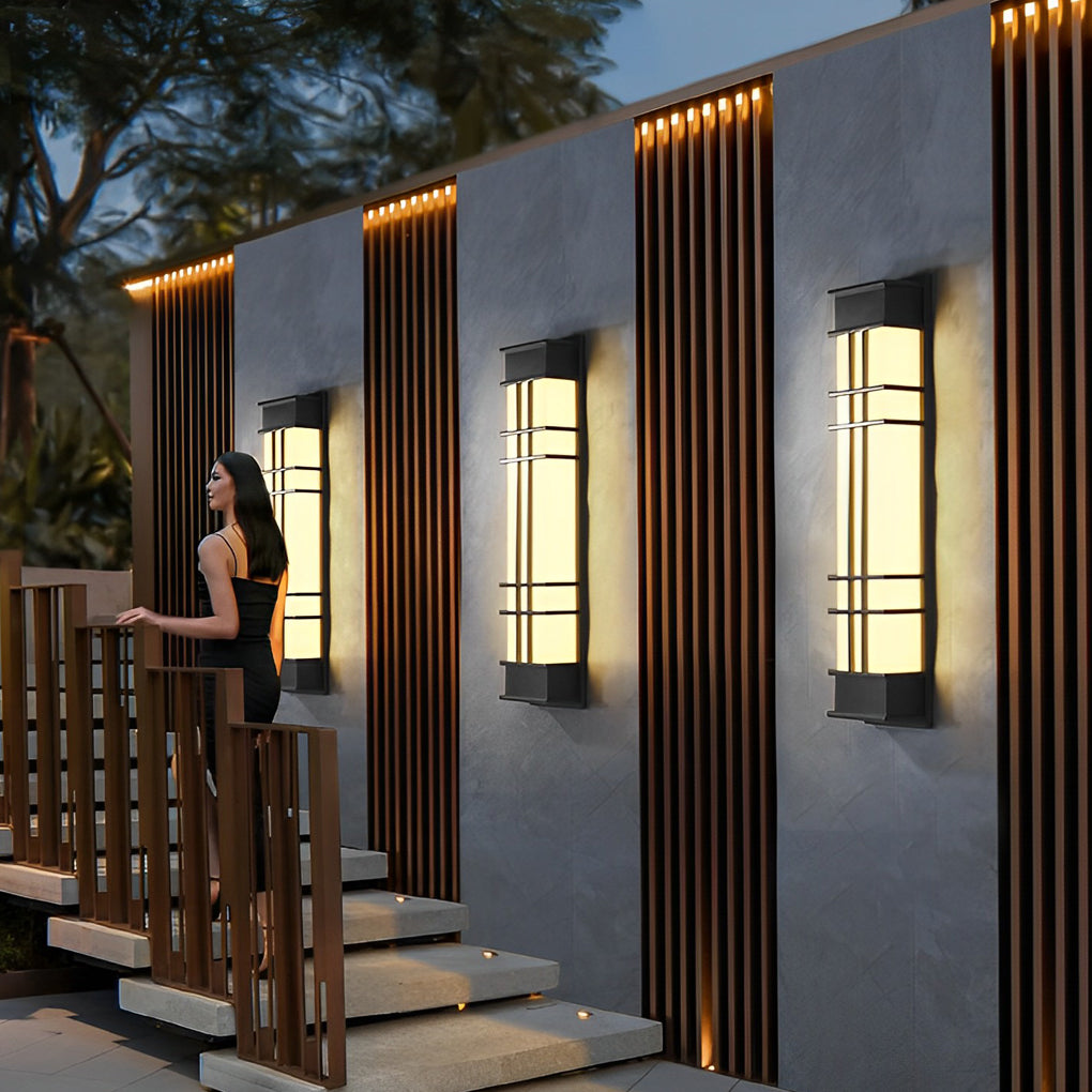 Outdoor Wall Sconce Black Retro Waterproof LED Light