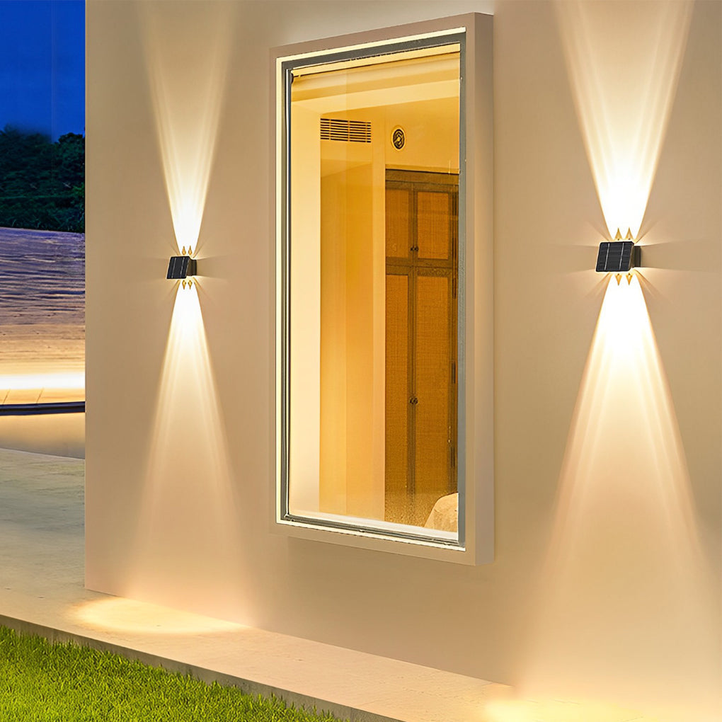 Outdoor Wall Sconce up and down Lighting Solar Light