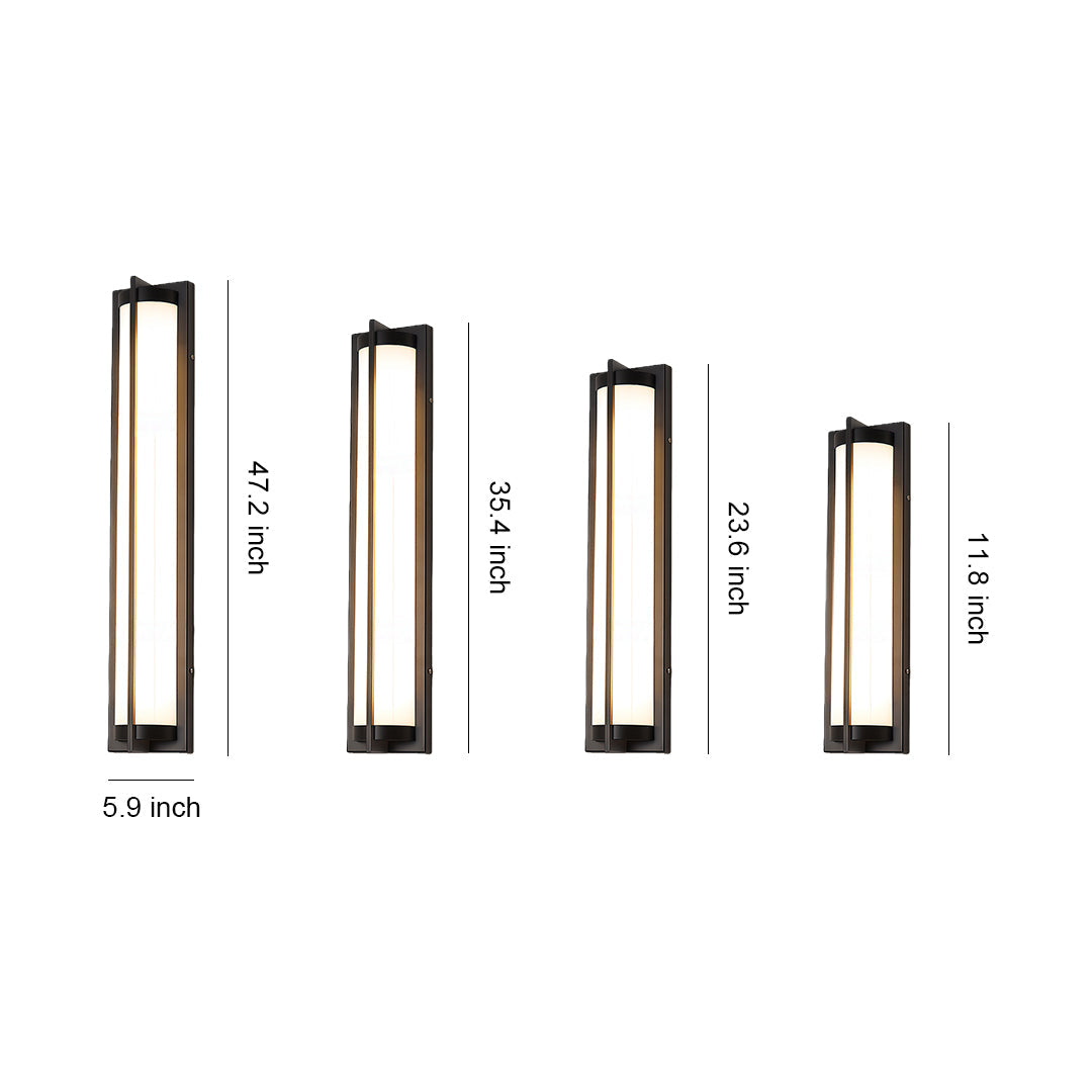Outdoor Wall Sconces Black Modern Minimalist Waterproof Lamp