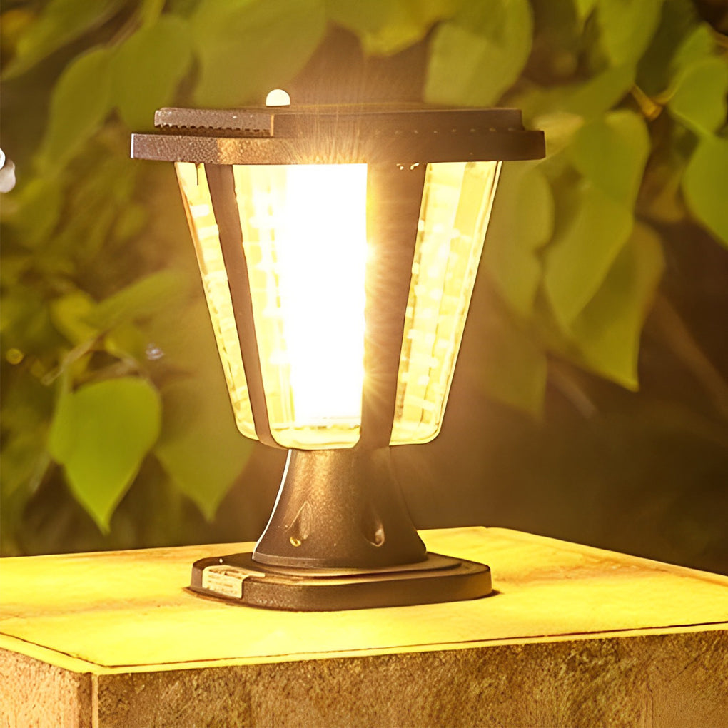 Outdoor Waterproof Post Lamp Modern Solar Motion Sensor Light